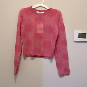 ZARA NWT Lurex Crop Top